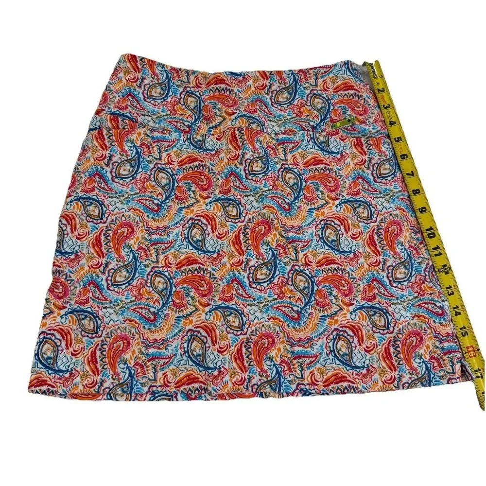 Womens Swing Control Skort Golf Lined Skirt Size 4 Paisley Athletic Stretch - Picture 8 of 8